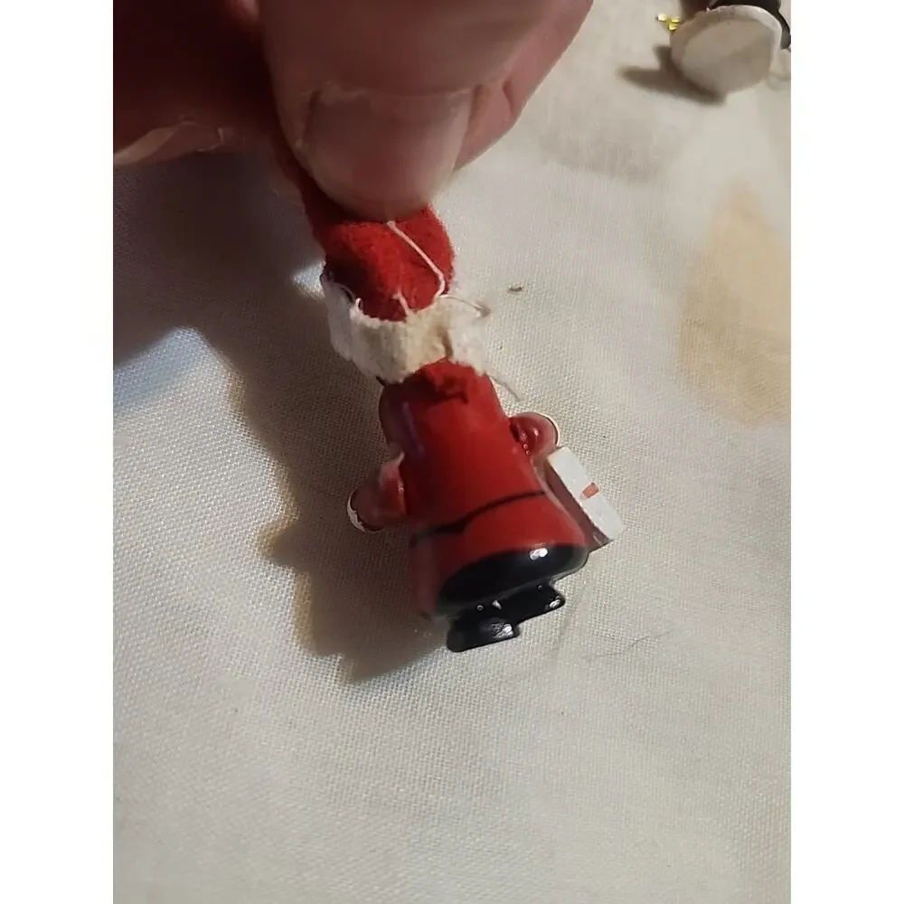 21 Vintage Miniature Christmas Tree Ornaments Snowman Santa Angel Star Trees